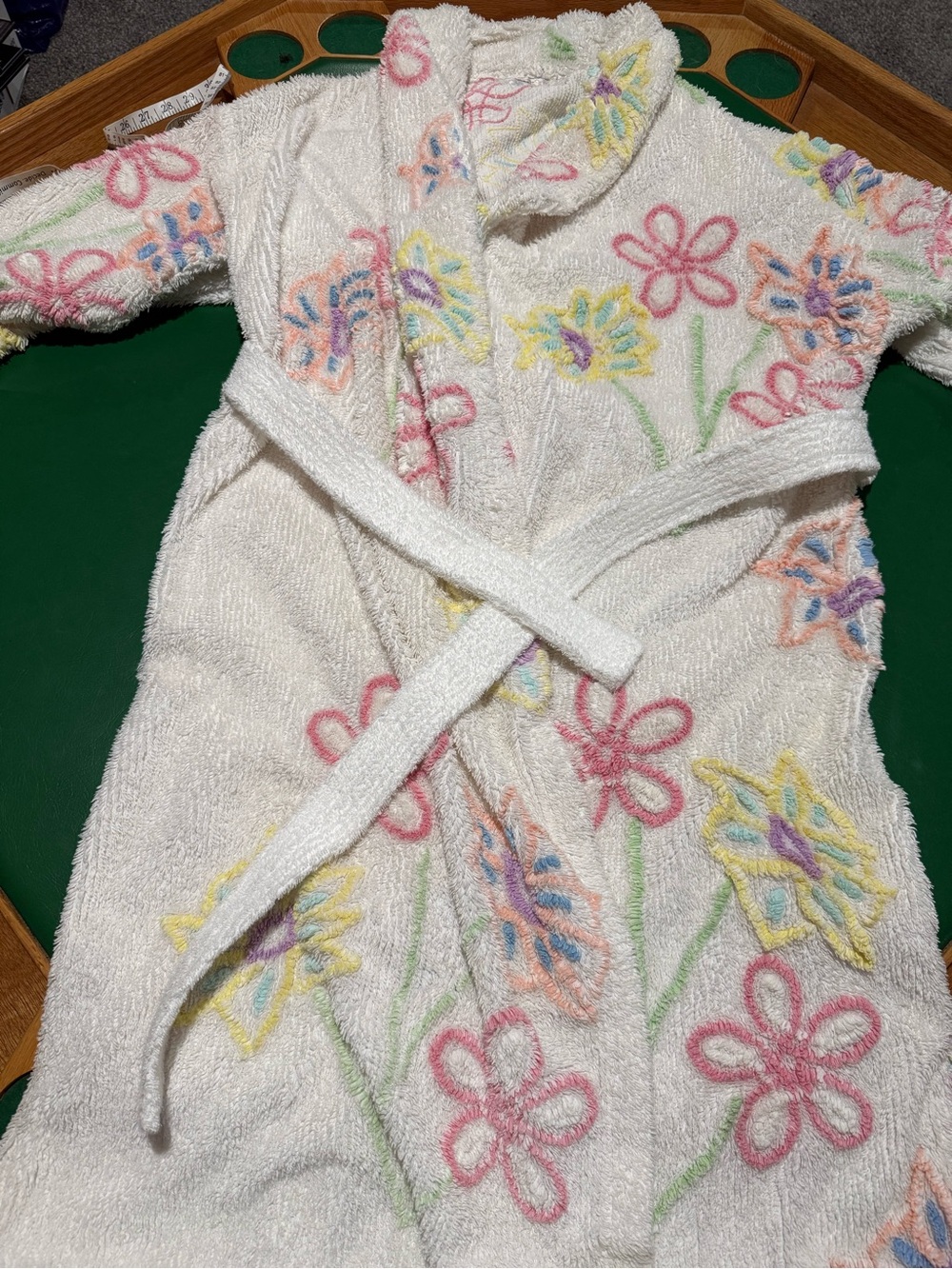 Canyon Group Vintage Chenille Floral Robe size L - Picture 3 of 15